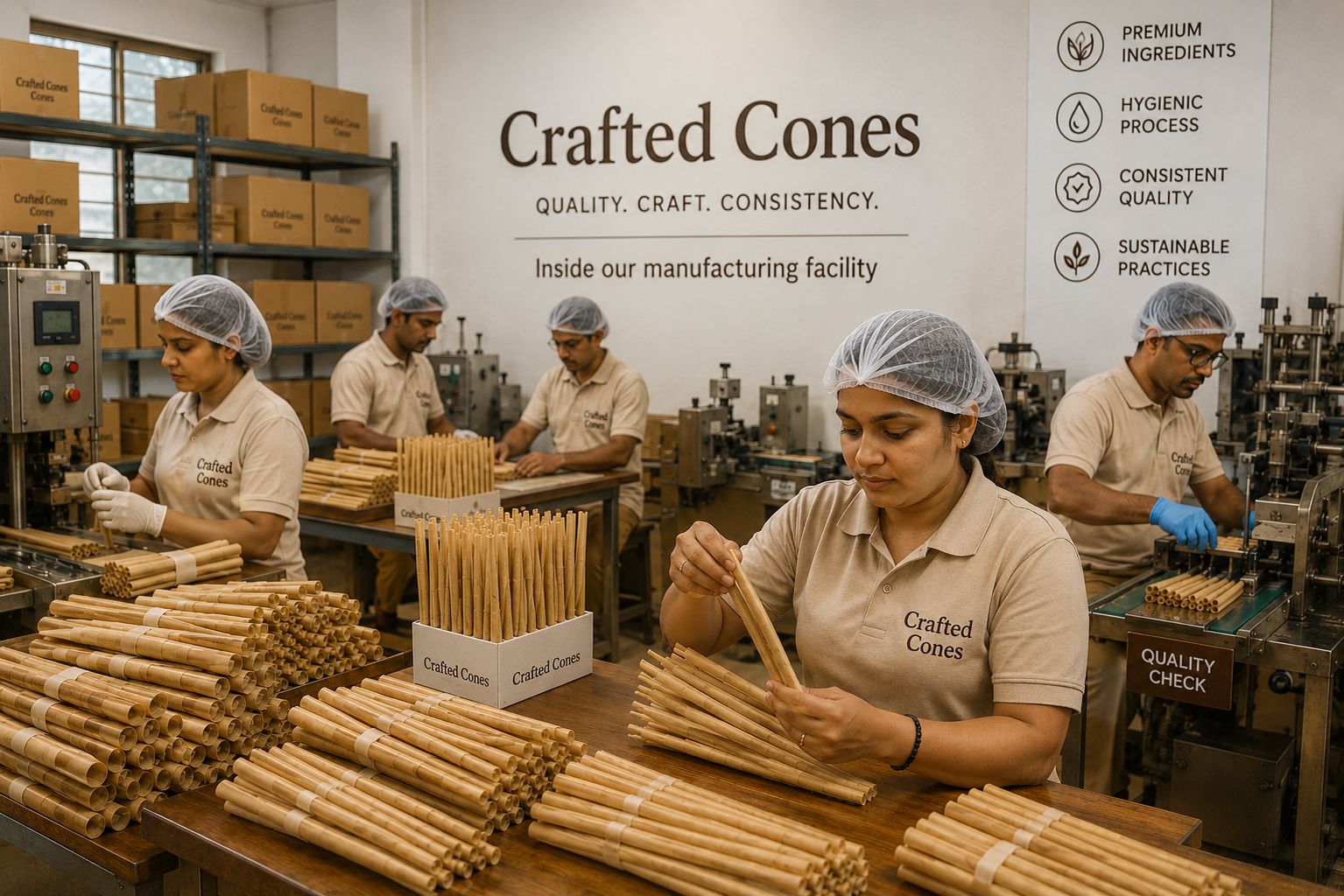 Inside the Crafted Cones manufacturing facility