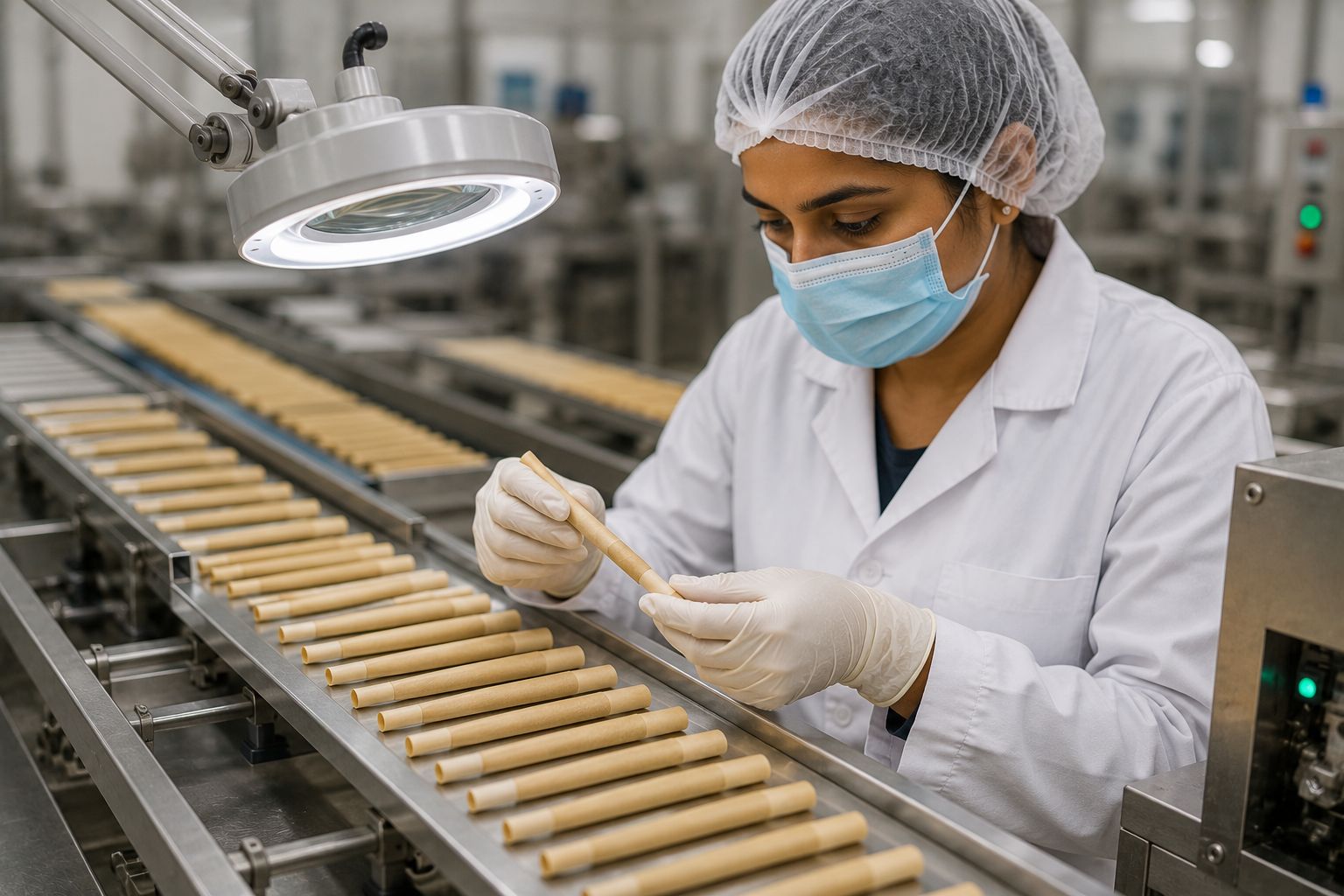 Quality inspection of cones on the production line