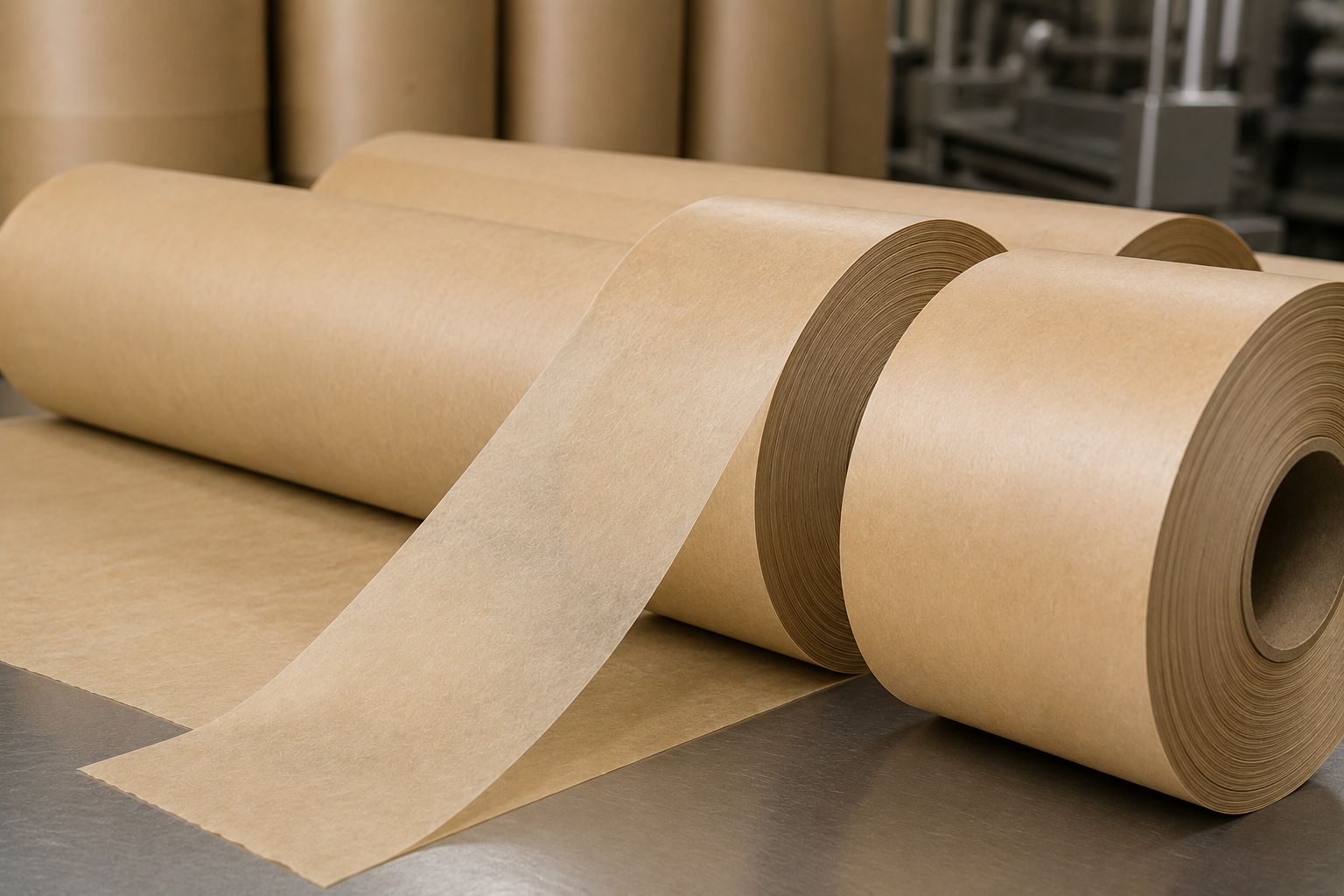 Raw paper rolls used in cone manufacturing